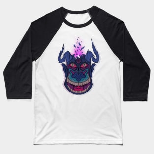 Demon mask colorful illustration Baseball T-Shirt